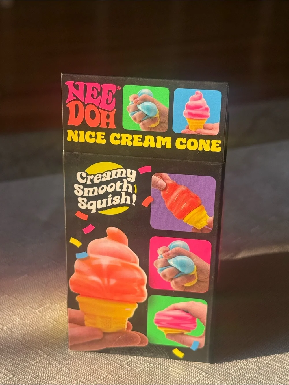 NeeDoh Nice Cream Cone Pink Squishy Sensory Fidget Toy Brand New in Box